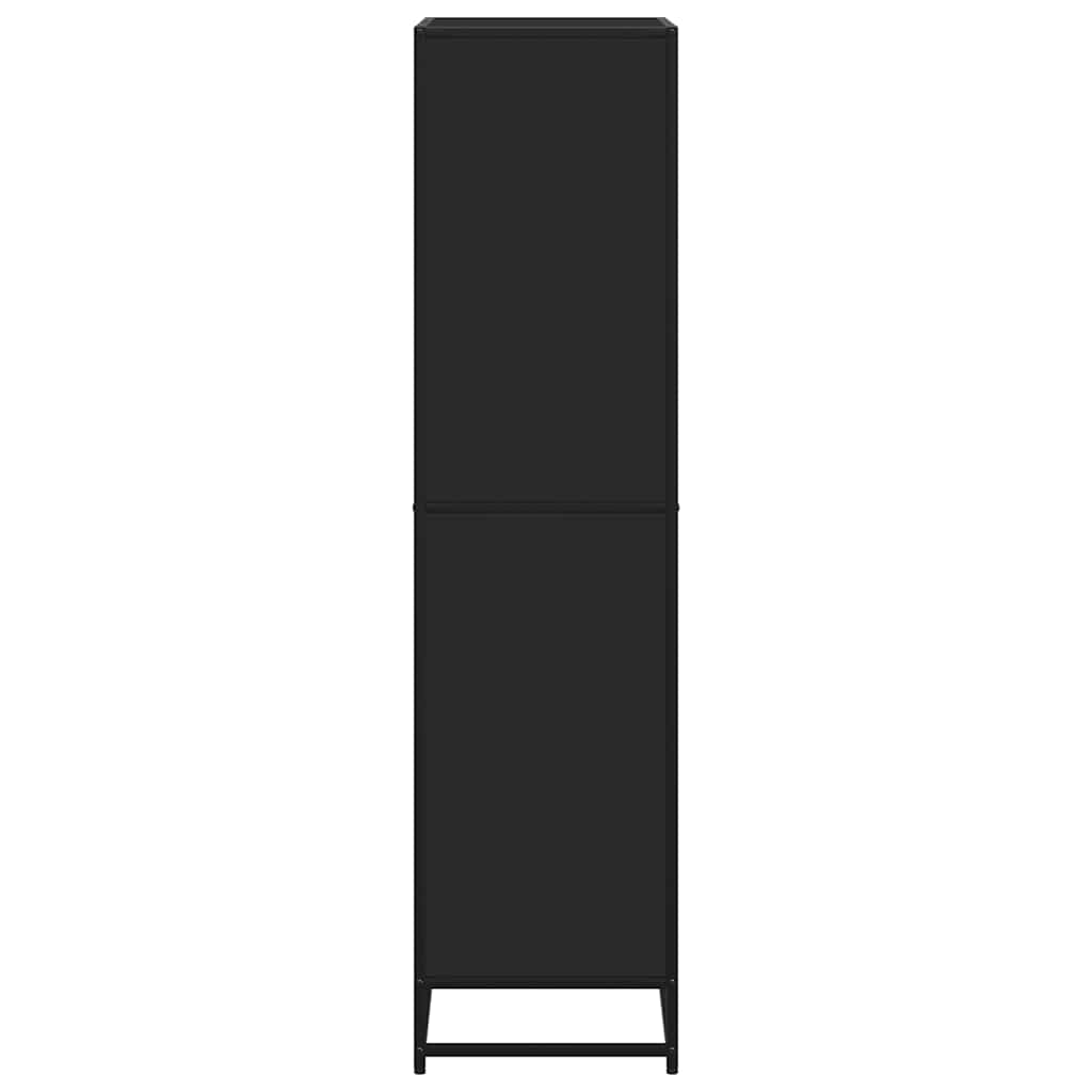 Grāmatu plaukts, melns, 60x35x139cm, apstrādāta koksne