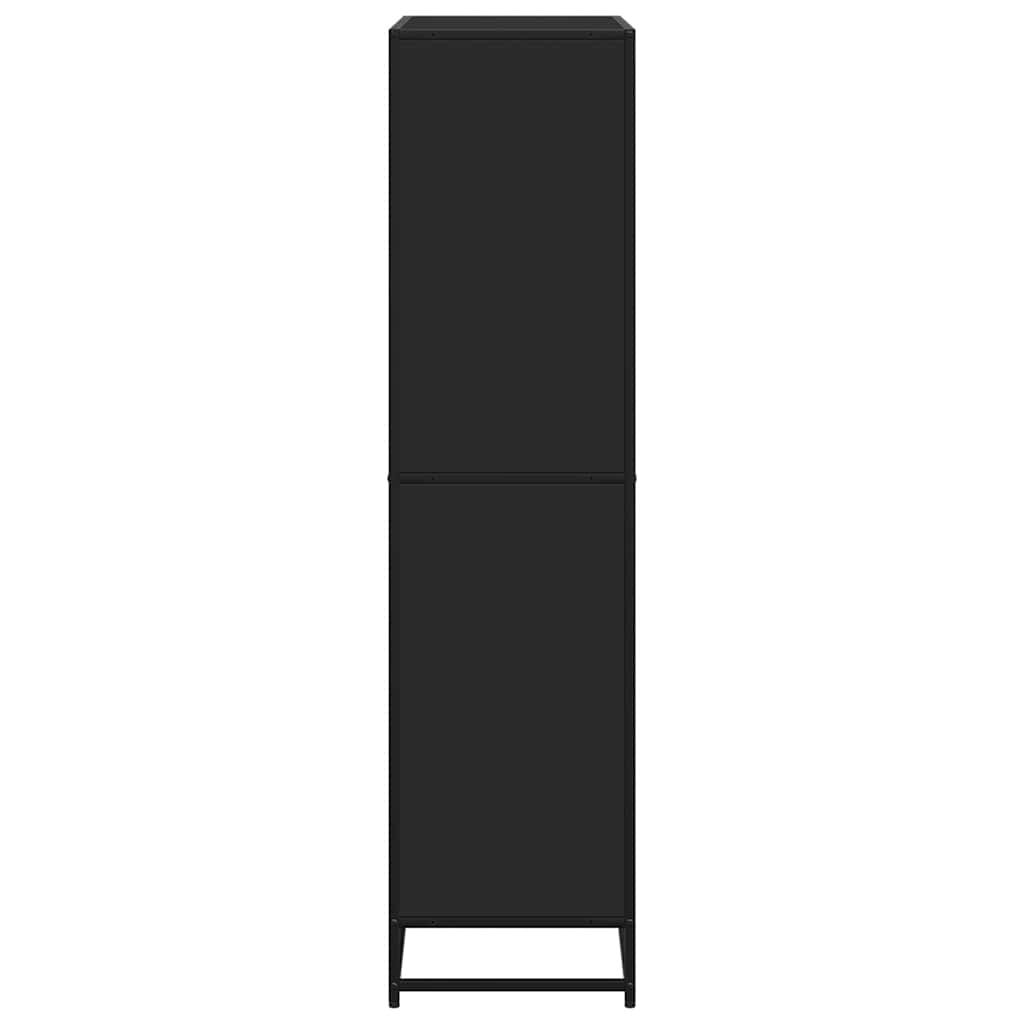 Bookcase, black, 80.5x35x139cm, engineered wood