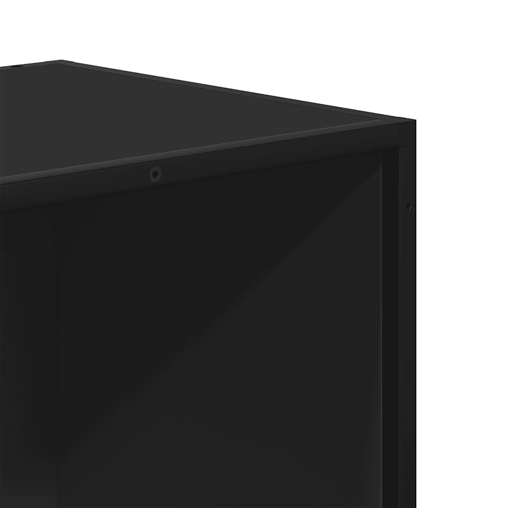 Bookcase, black, 80.5x35x139cm, engineered wood
