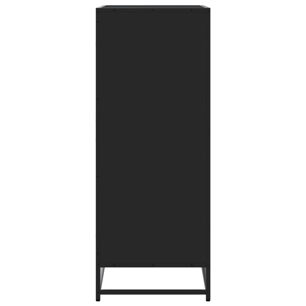 Spintelė batams, juoda, 75x38x97,5cm, mediena ir metalas