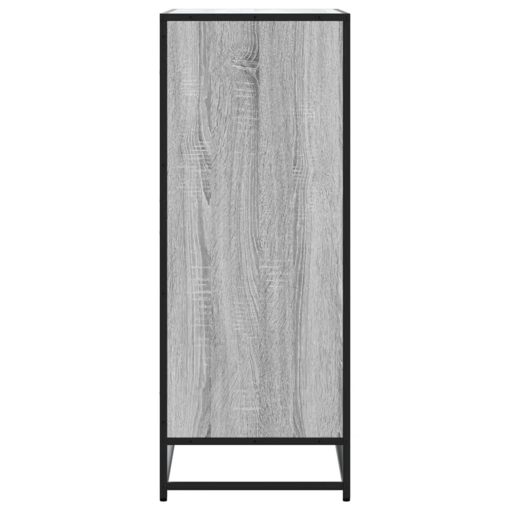 Spintelė batams, pilka ąžuolo, 75x38x97,5cm, mediena ir metalas