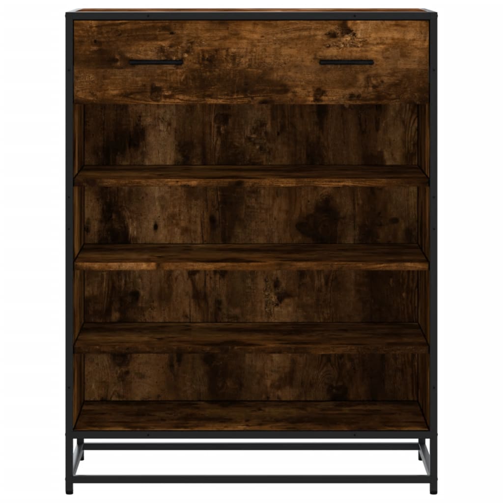Spintelė batams, dūminio ąžuolo, 75x38x97,5cm, mediena/metalas
