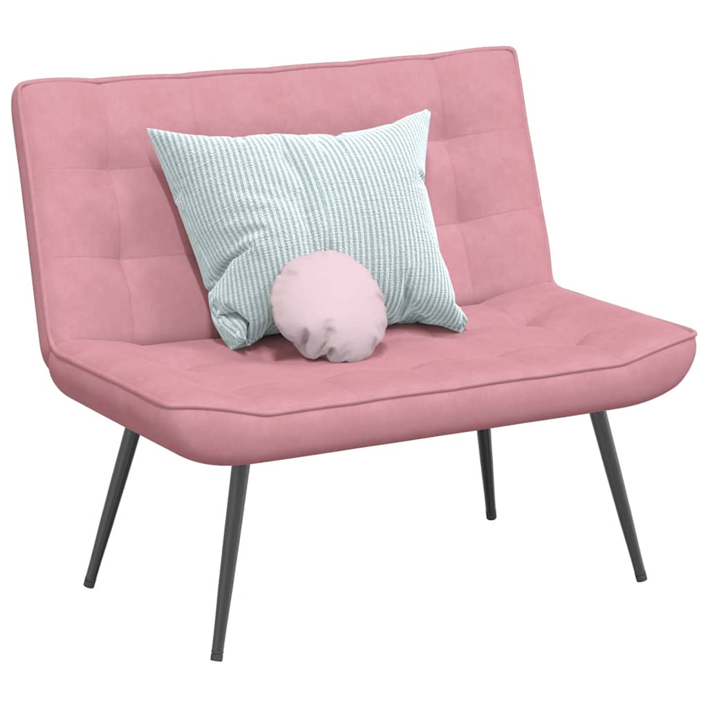 Bench, pink, 110x74x84cm, velvet