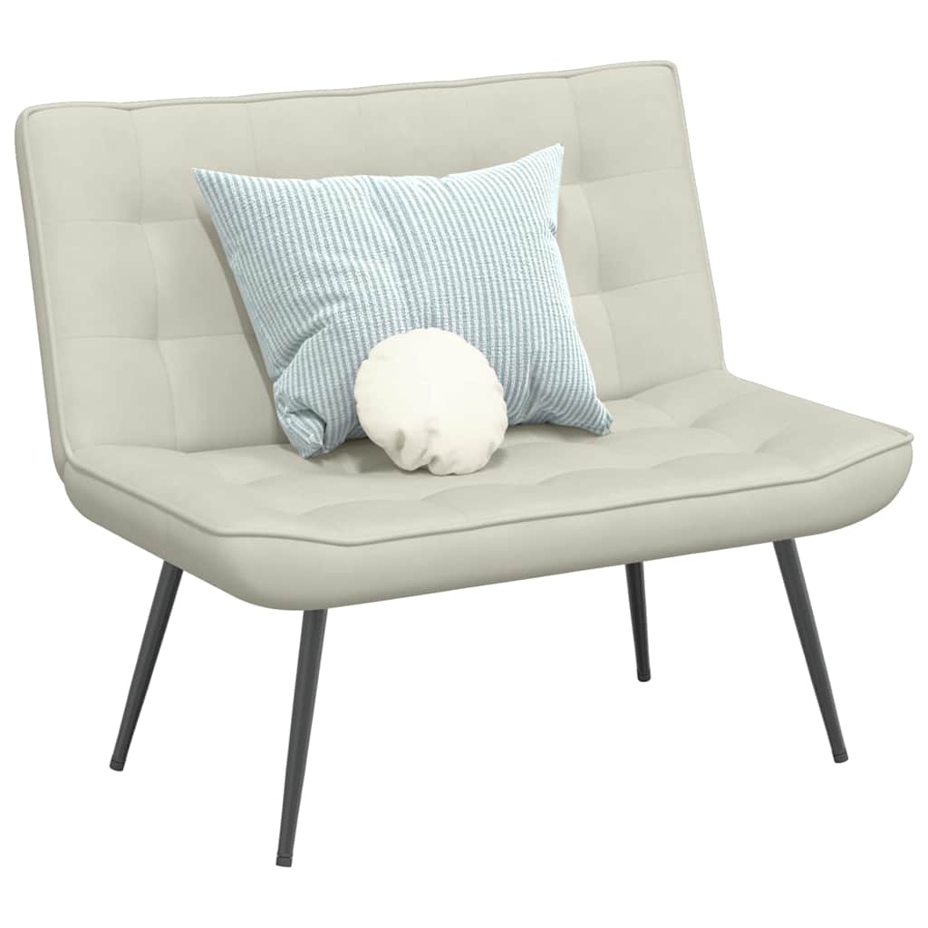 Bench, cream, 110x74x84cm, velvet