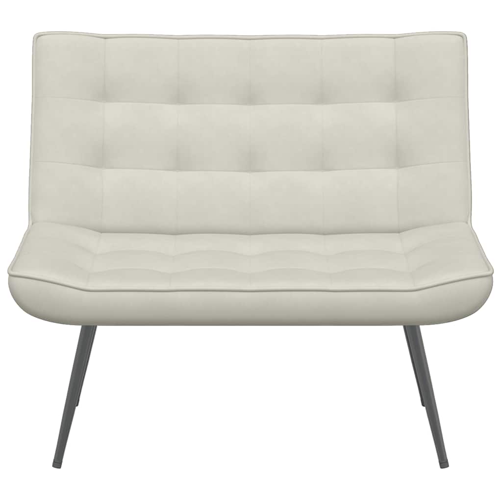 Bench, cream, 110x74x84cm, velvet