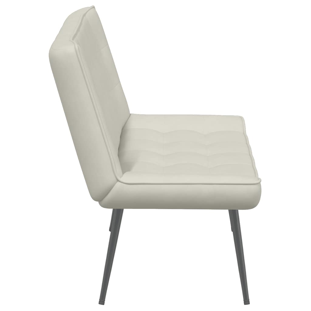 Bench, cream, 110x74x84cm, velvet