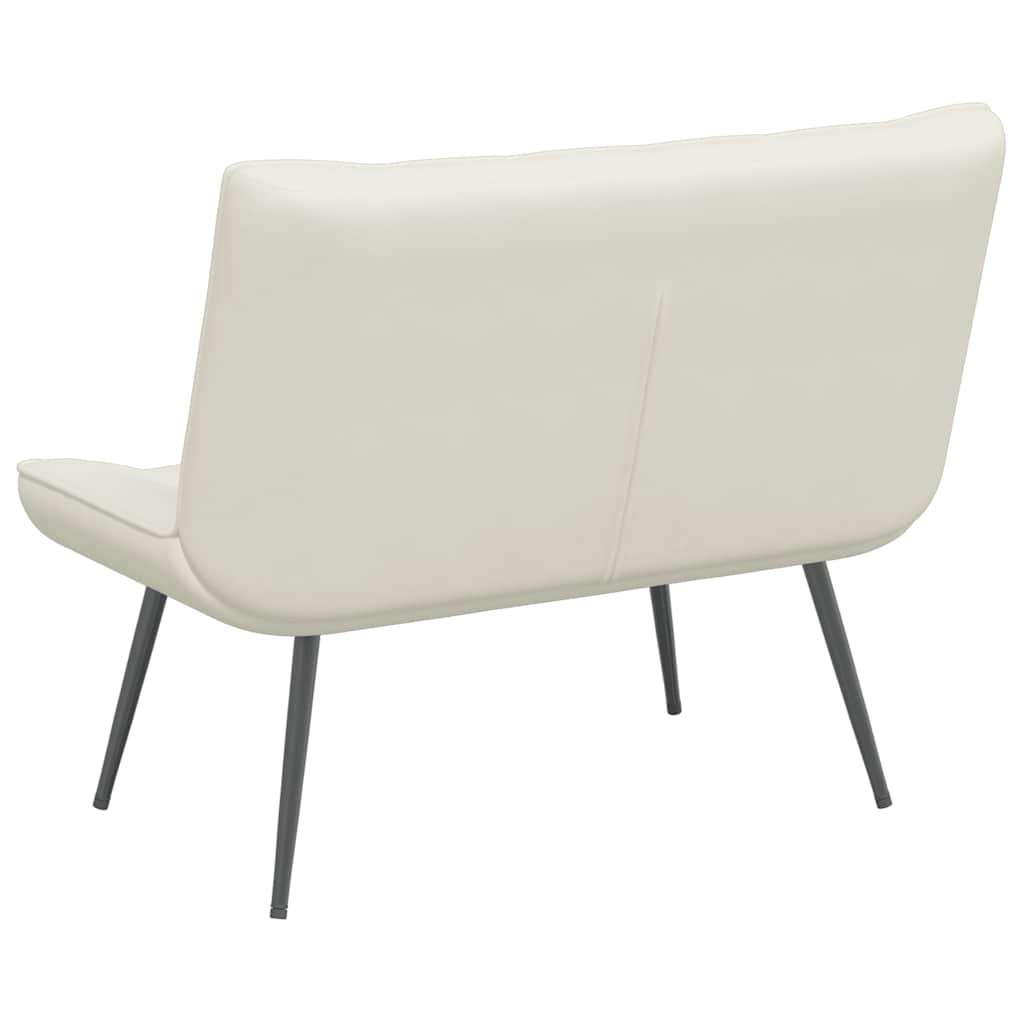 Bench, cream, 110x74x84cm, velvet