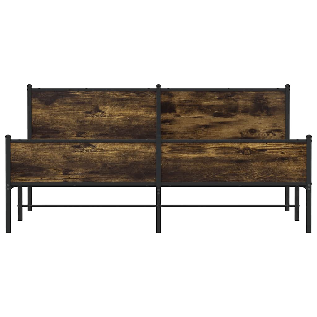 Lovos rėmas be čiužinio, dūminio ąžuolo, 160x200cm, metalas