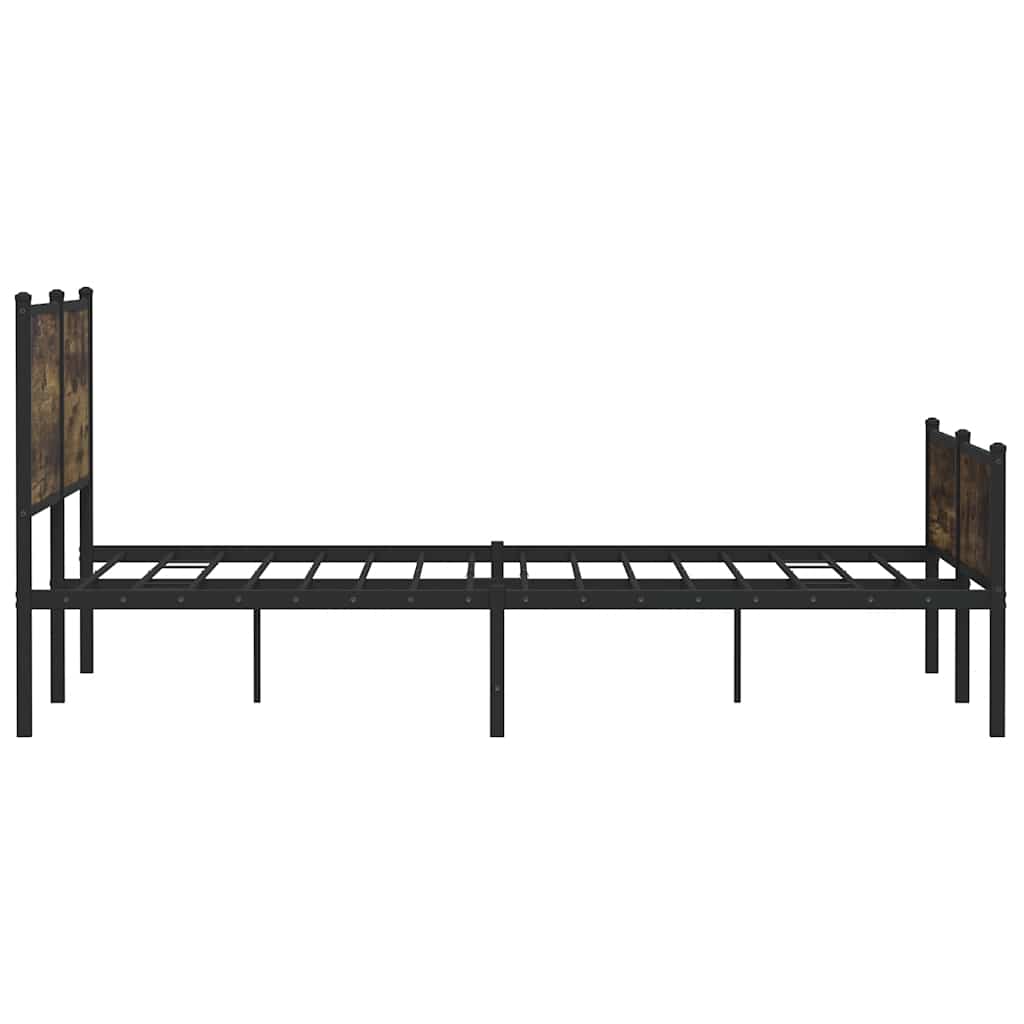 Lovos rėmas be čiužinio, dūminio ąžuolo, 160x200cm, metalas