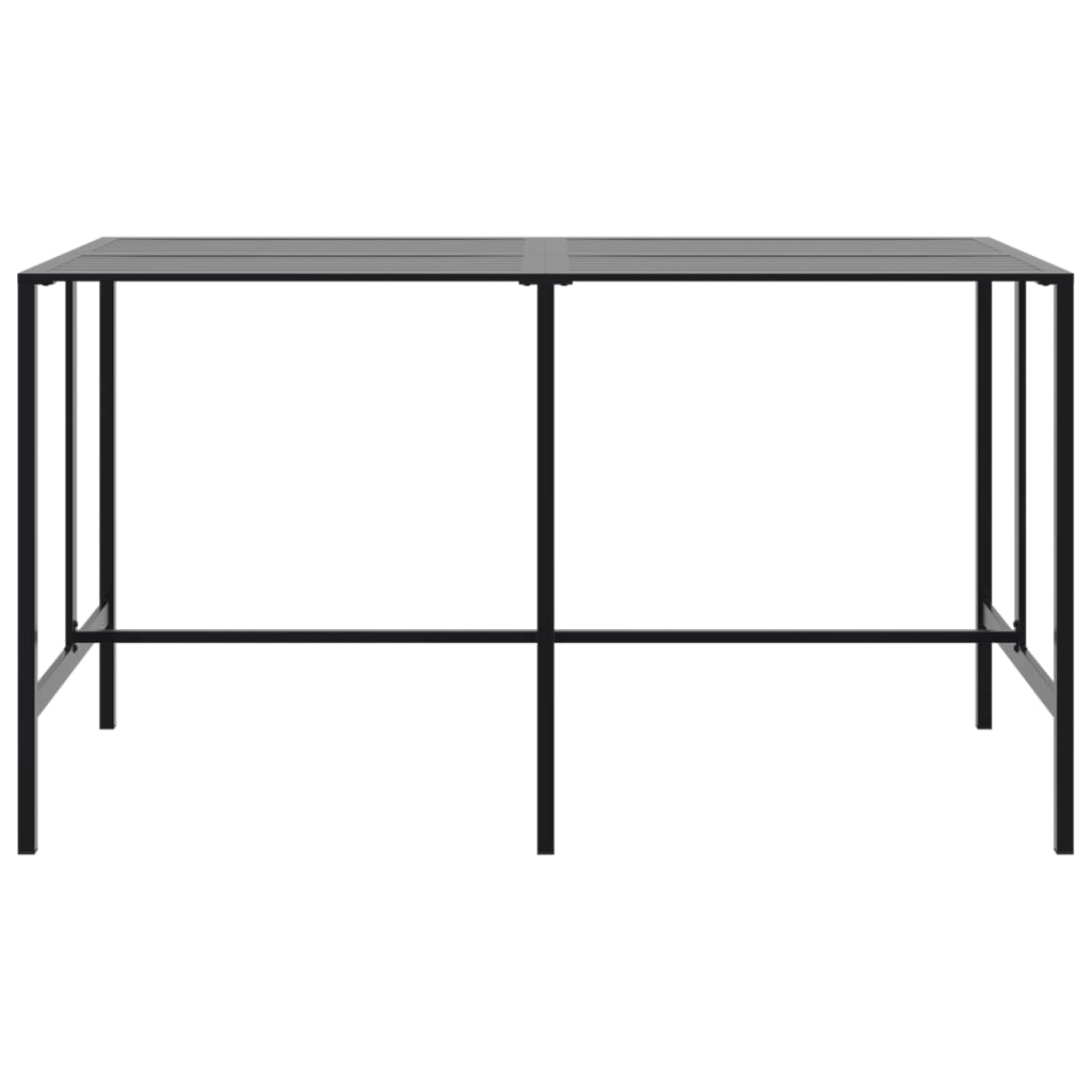 Bar table, black, 200x100x110cm, steel