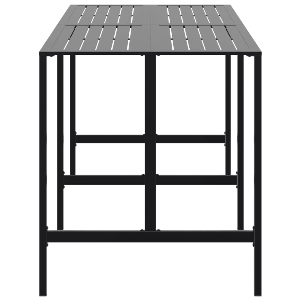 Bar table, black, 200x100x110cm, steel