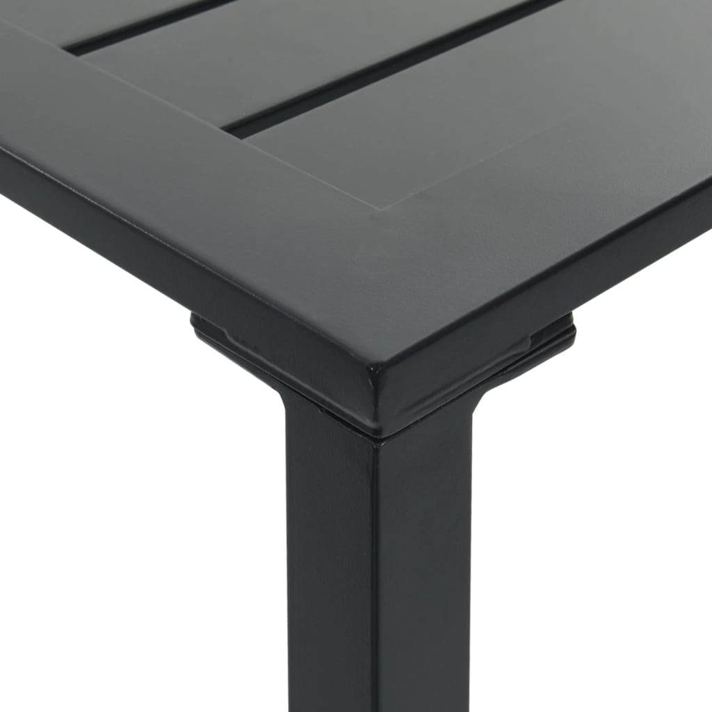 Bar table, black, 200x100x110cm, steel