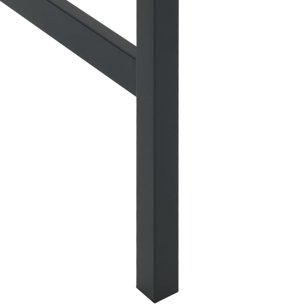 Bar table, black, 200x100x110cm, steel