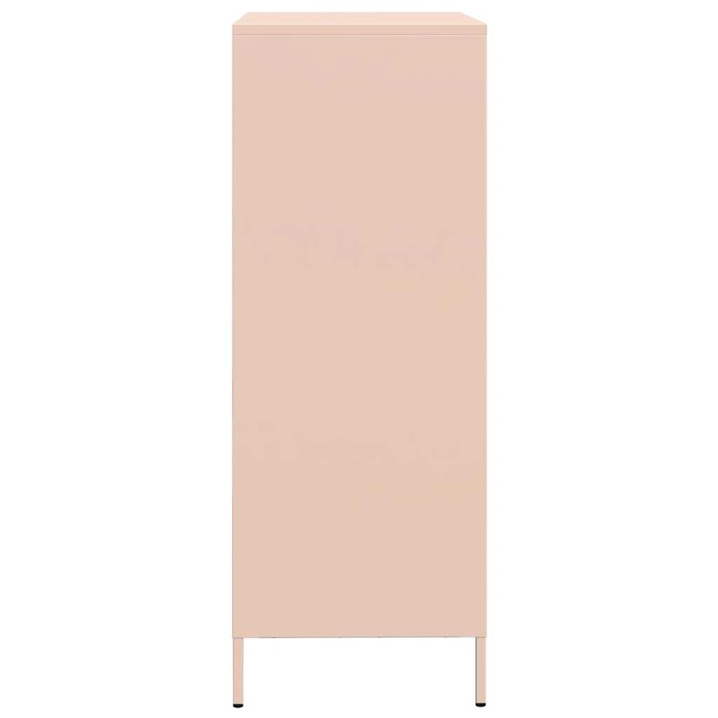 Chest of drawers, pink, 68x39x101.5cm, steel