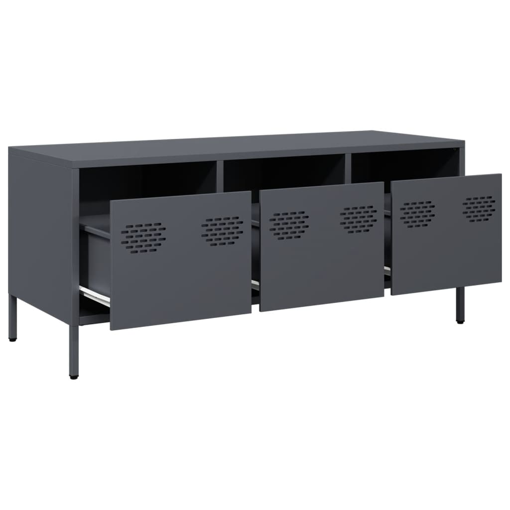 TV cabinet, anthracite, 101.5x39x43.5cm, steel