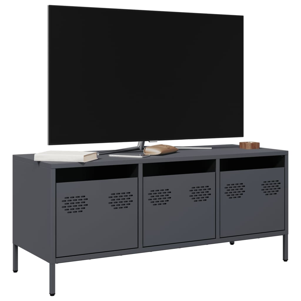 TV cabinet, anthracite, 101.5x39x43.5cm, steel