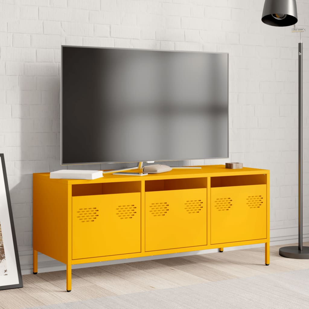 TV skapītis, sinepju, 101,5x39x43,5cm, tērauds