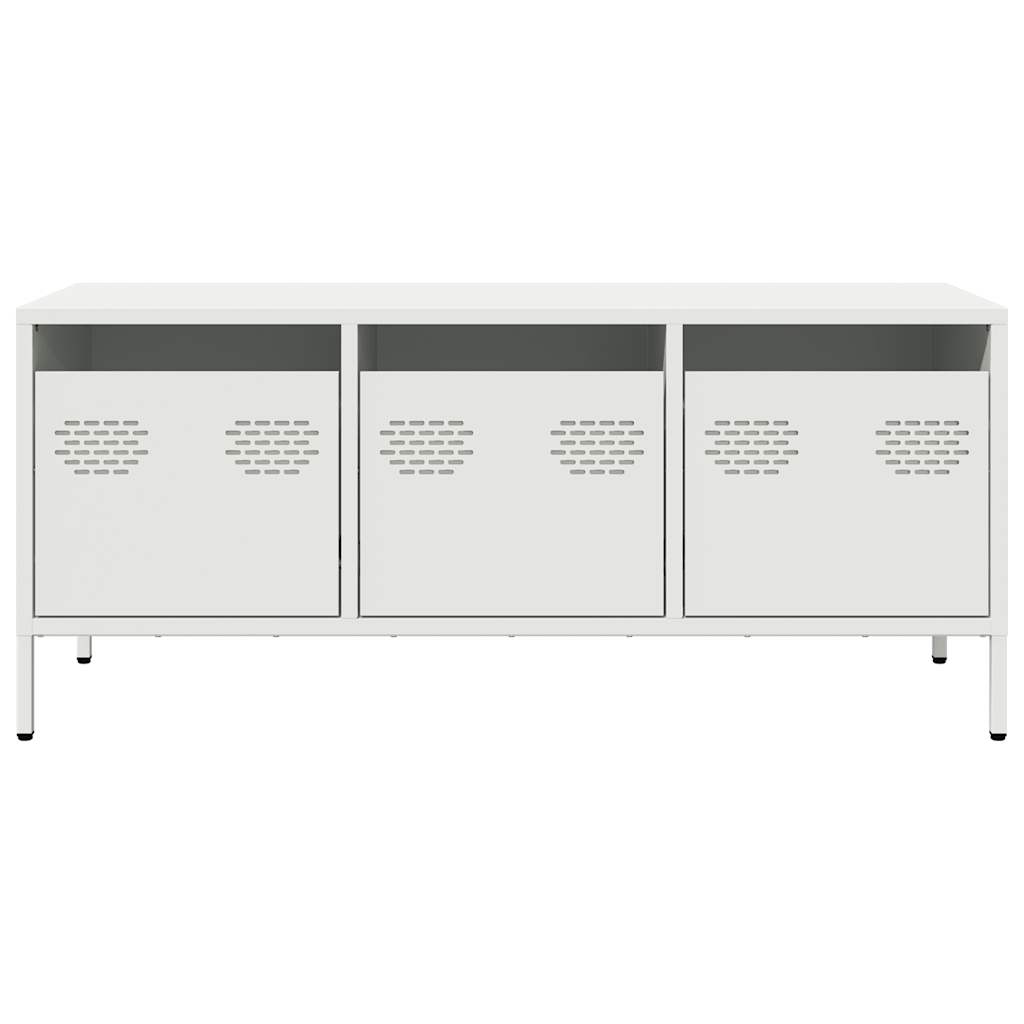 TV cabinet, white, 101.5x39x43.5cm, steel