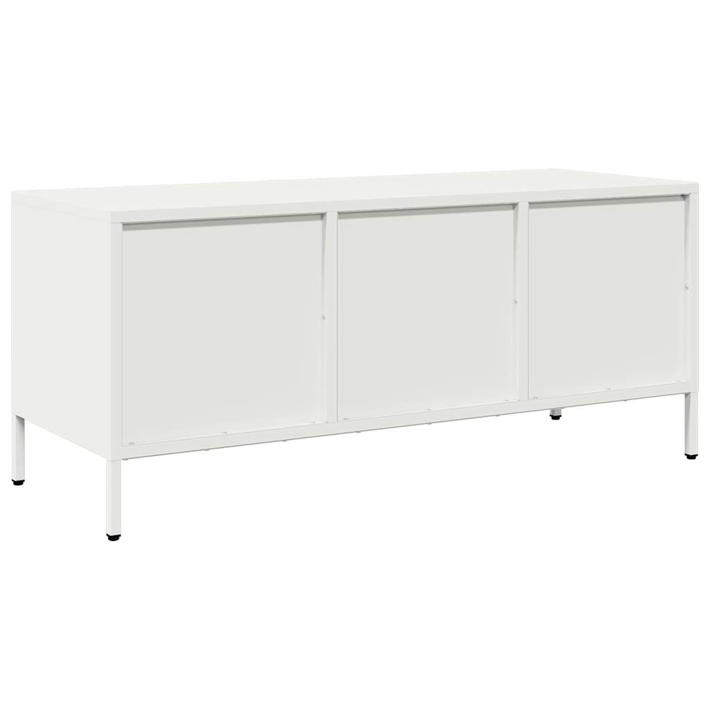 TV cabinet, white, 101.5x39x43.5cm, steel