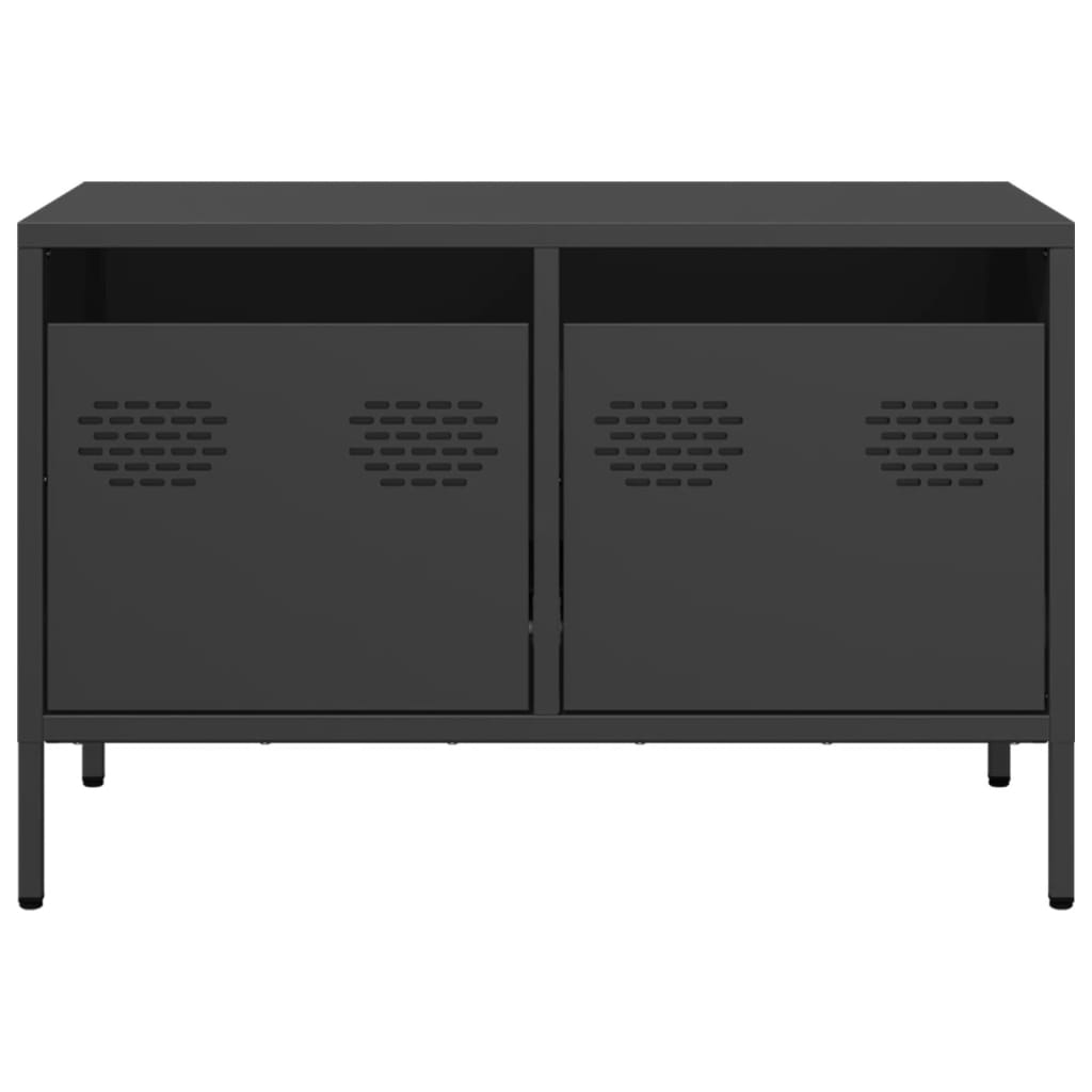 TV cabinet, black, 68x39x43.5cm, steel
