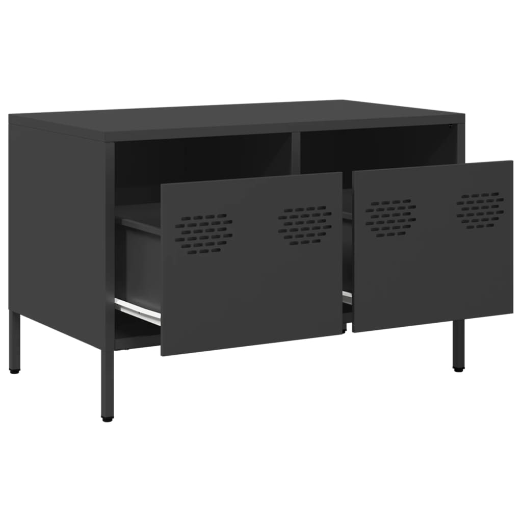 TV cabinet, black, 68x39x43.5cm, steel