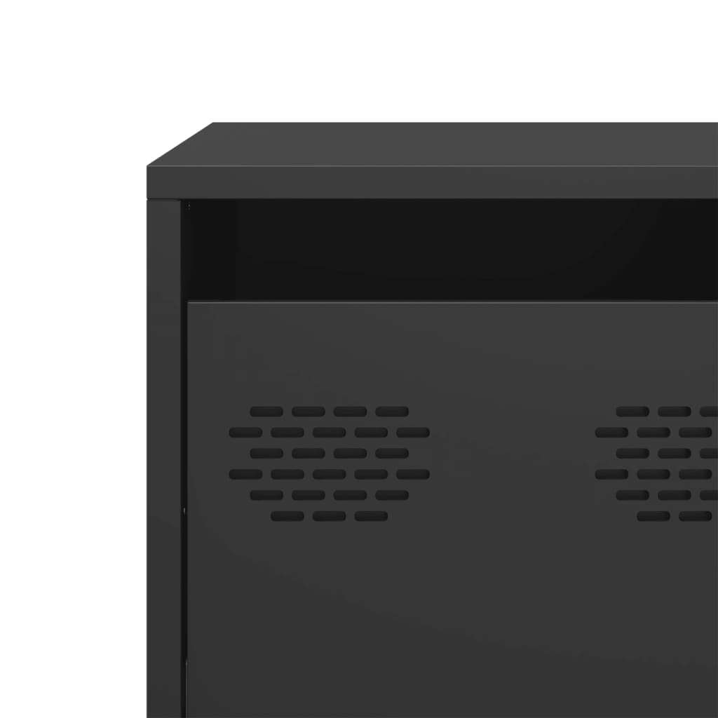 TV cabinet, black, 68x39x43.5cm, steel