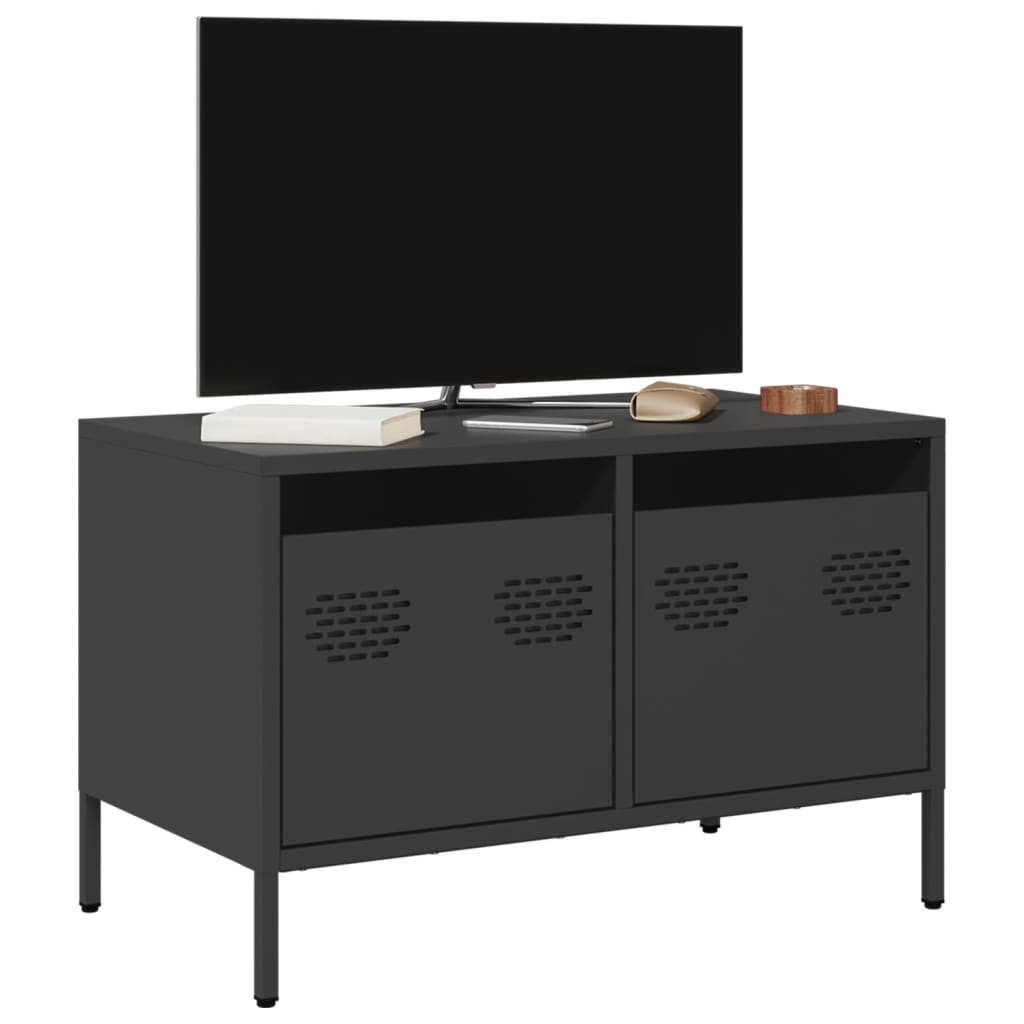 TV cabinet, black, 68x39x43.5cm, steel