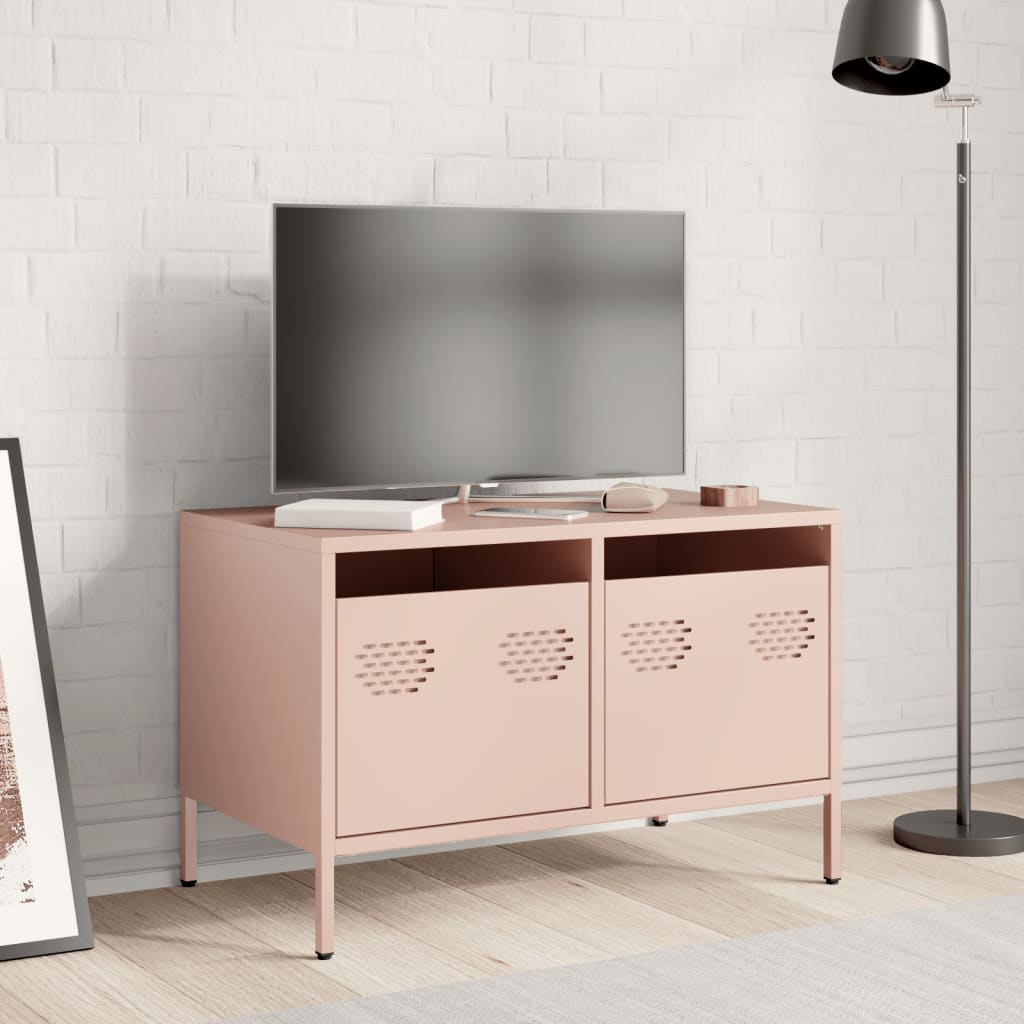 TV cabinet, pink, 68x39x43.5cm, steel