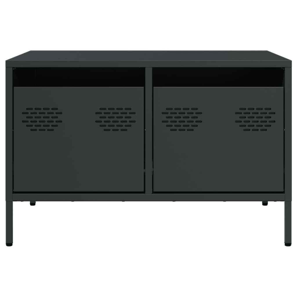TV unit, black, 68x50x43.5cm, steel