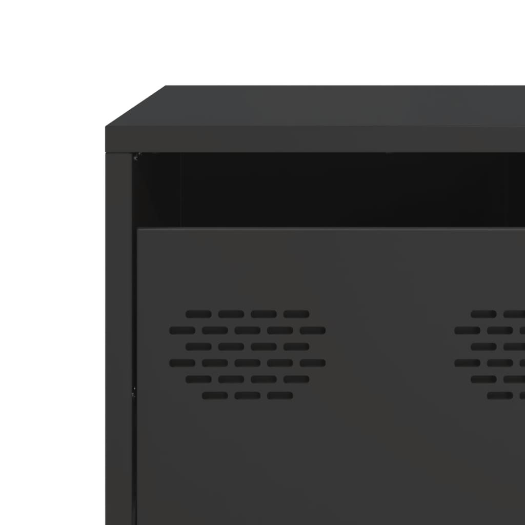 TV unit, black, 68x50x43.5cm, steel