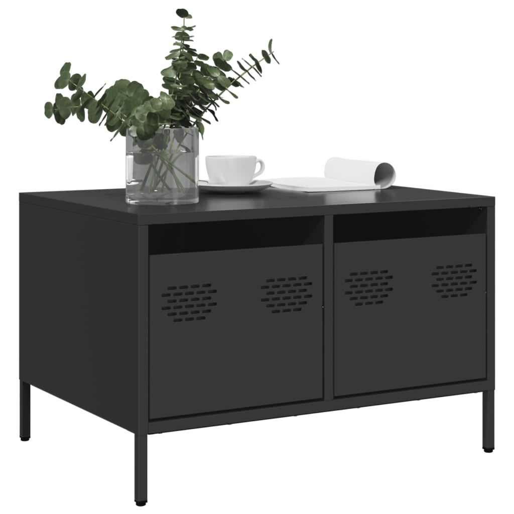 TV unit, black, 68x50x43.5cm, steel