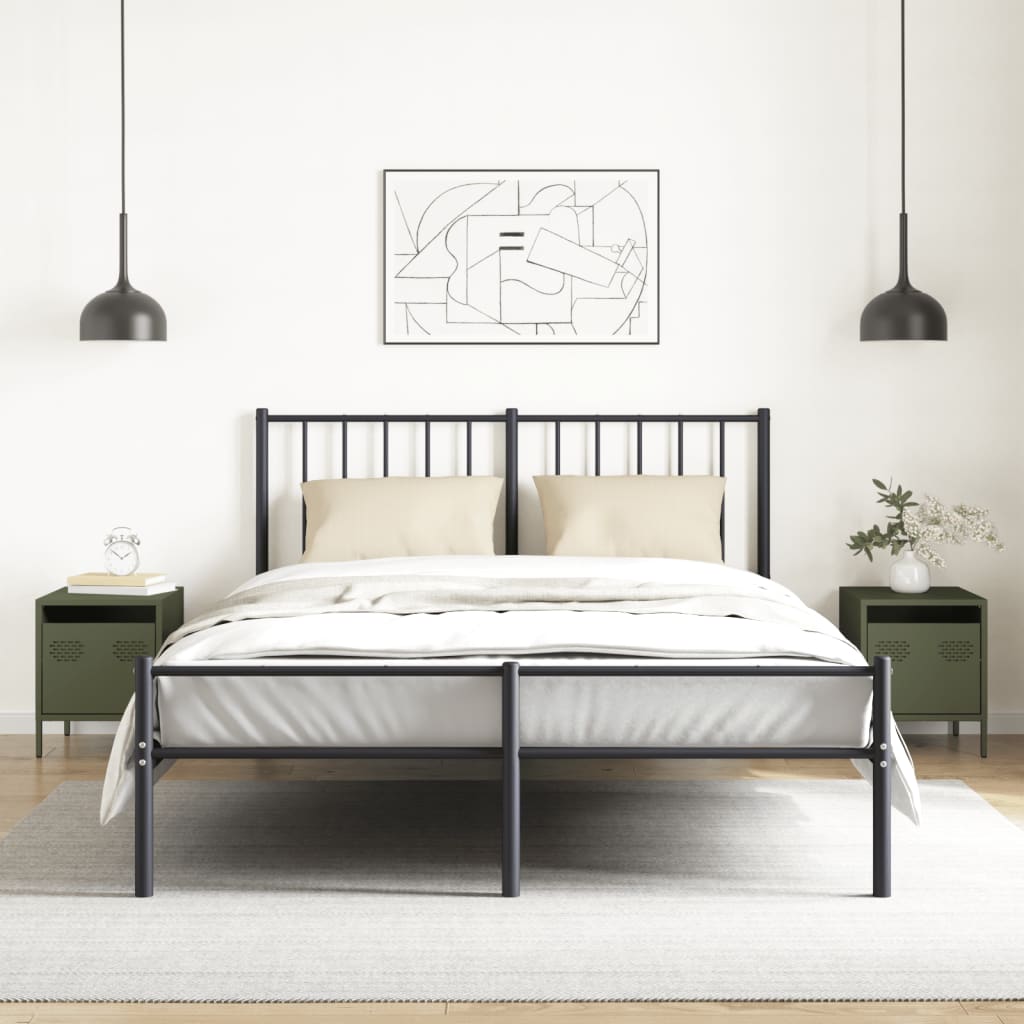 Nightstands, 2 pcs., olive, 35x39x43.5cm, steel