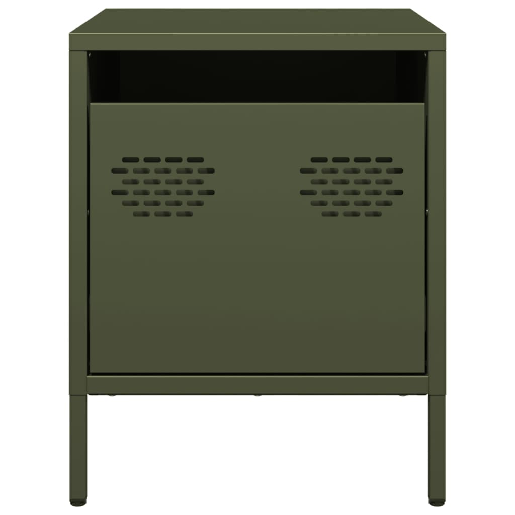 Nightstands, 2 pcs., olive, 35x39x43.5cm, steel