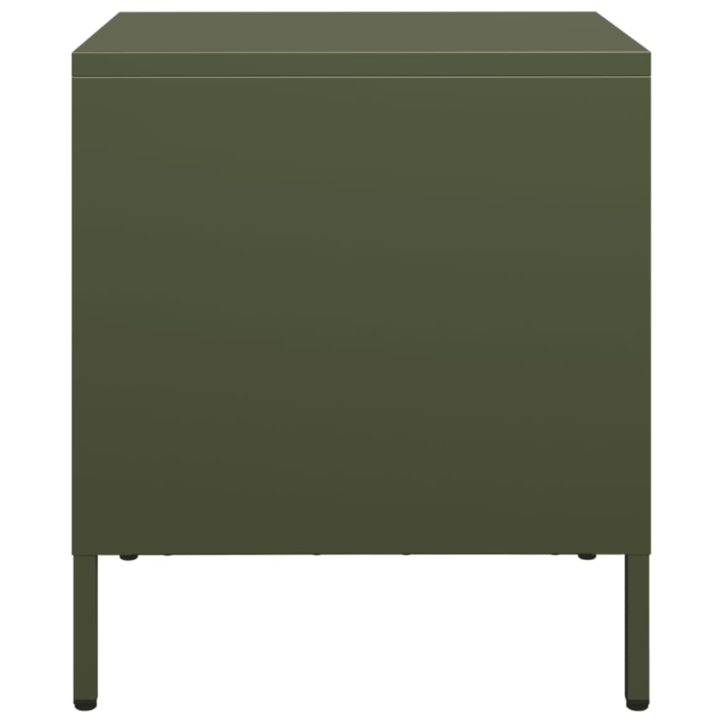 Nightstands, 2 pcs., olive, 35x39x43.5cm, steel