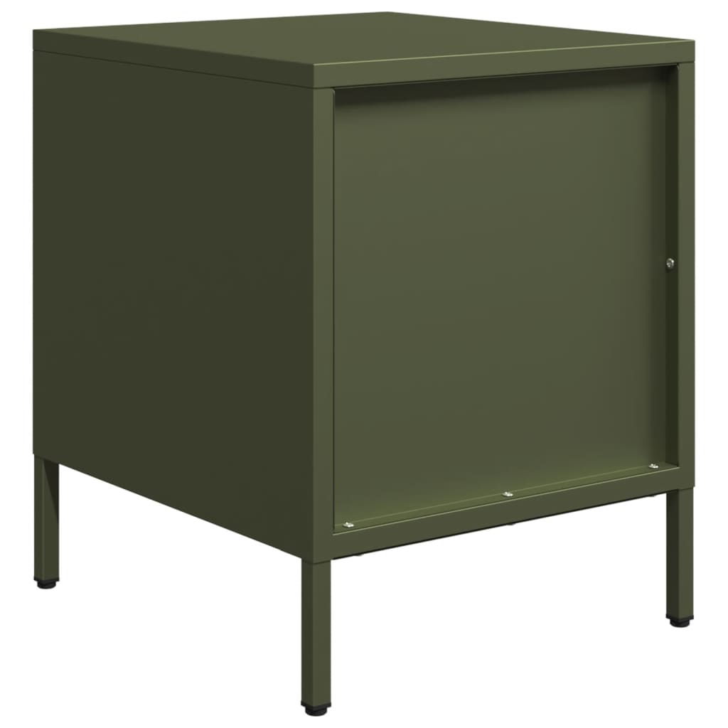 Nightstands, 2 pcs., olive, 35x39x43.5cm, steel