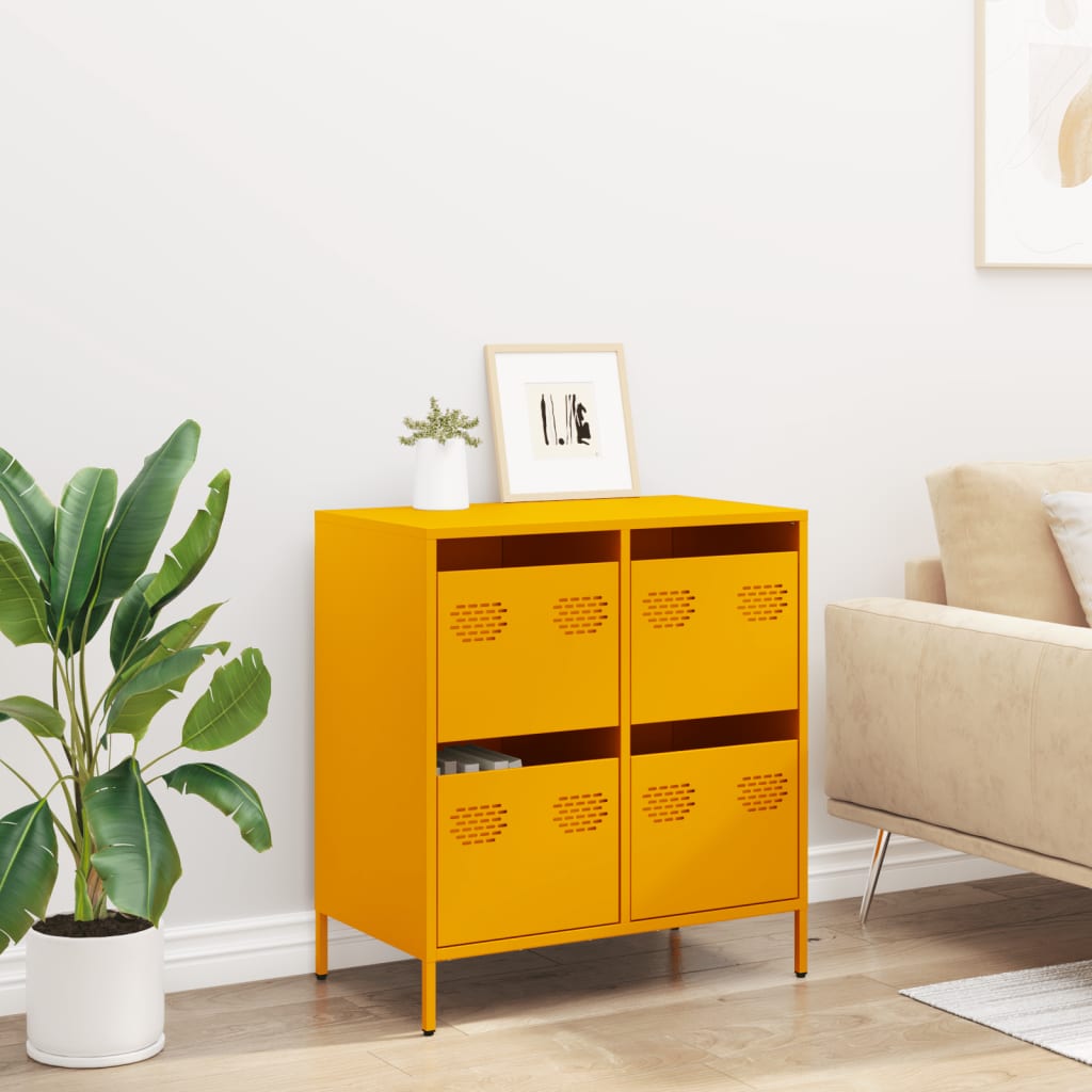 Sideboard, mustard, 68x39x73.5cm, steel