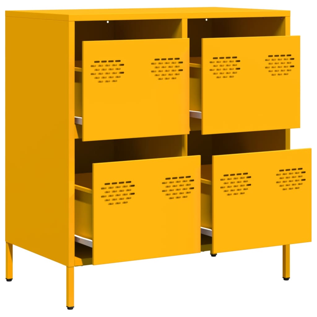 Sideboard, mustard, 68x39x73.5cm, steel