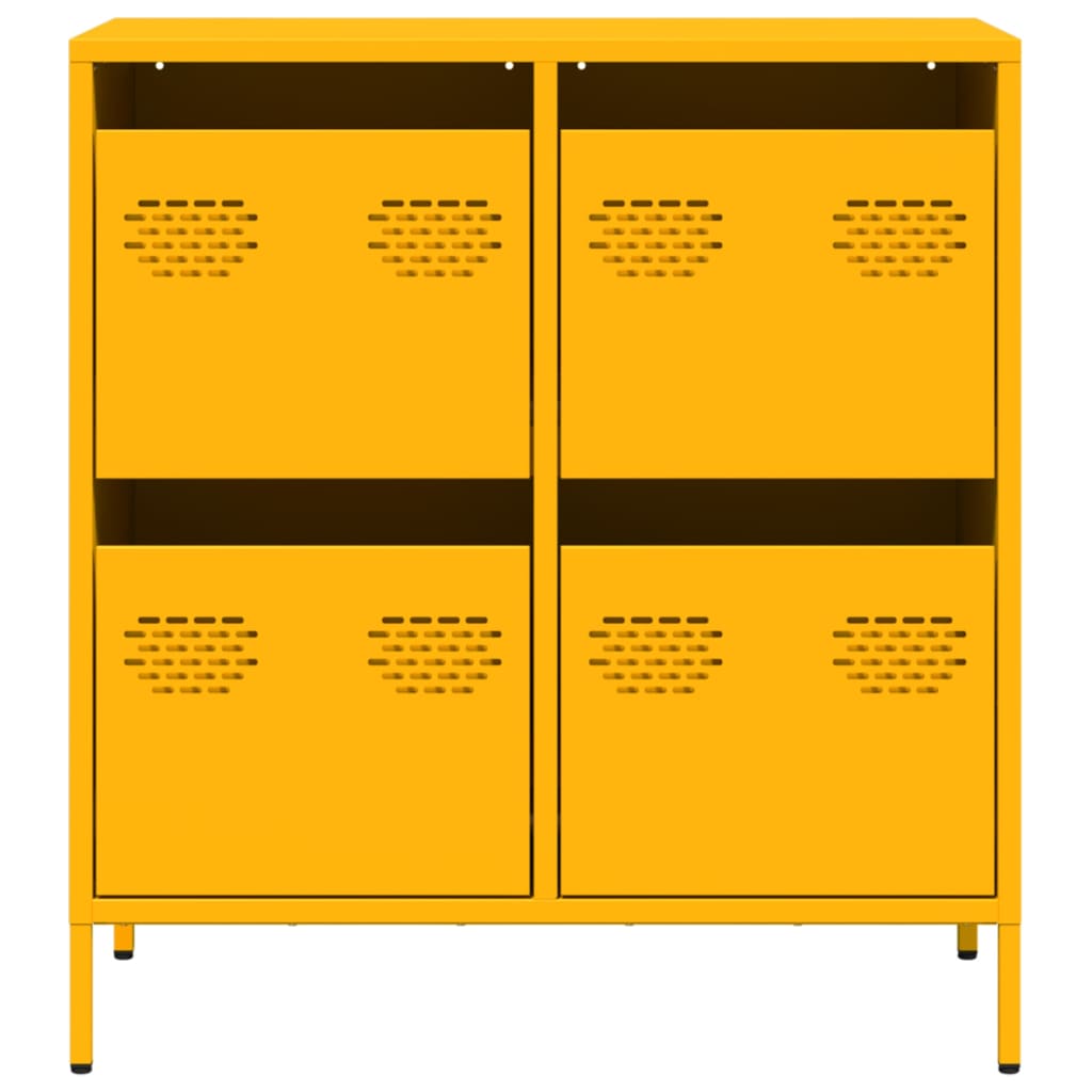 Sideboard, mustard, 68x39x73.5cm, steel