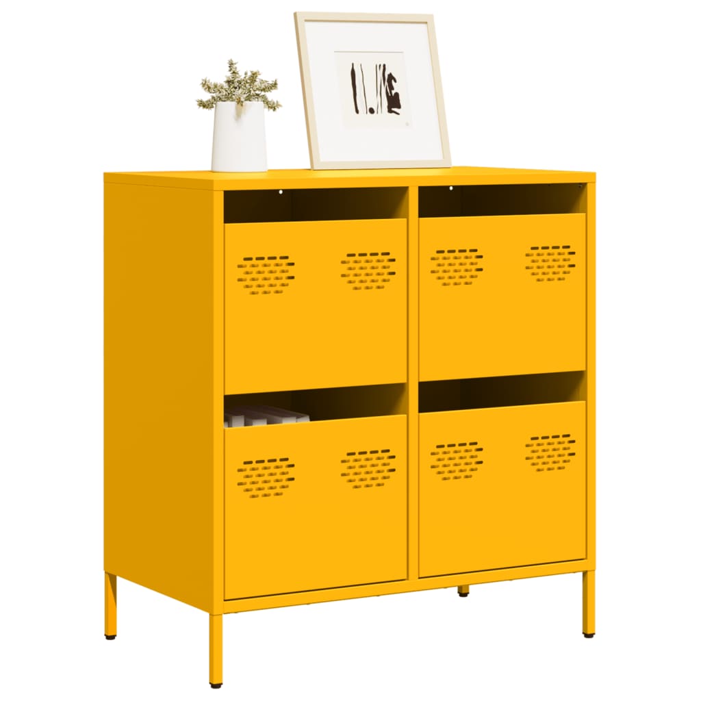 Sideboard, mustard, 68x39x73.5cm, steel