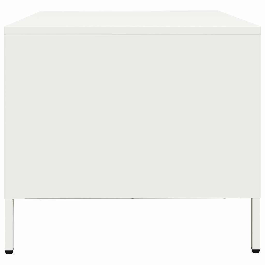 kavos staliukas baltas 101,5x50x43,5cm šaltai valcuotas plienas
