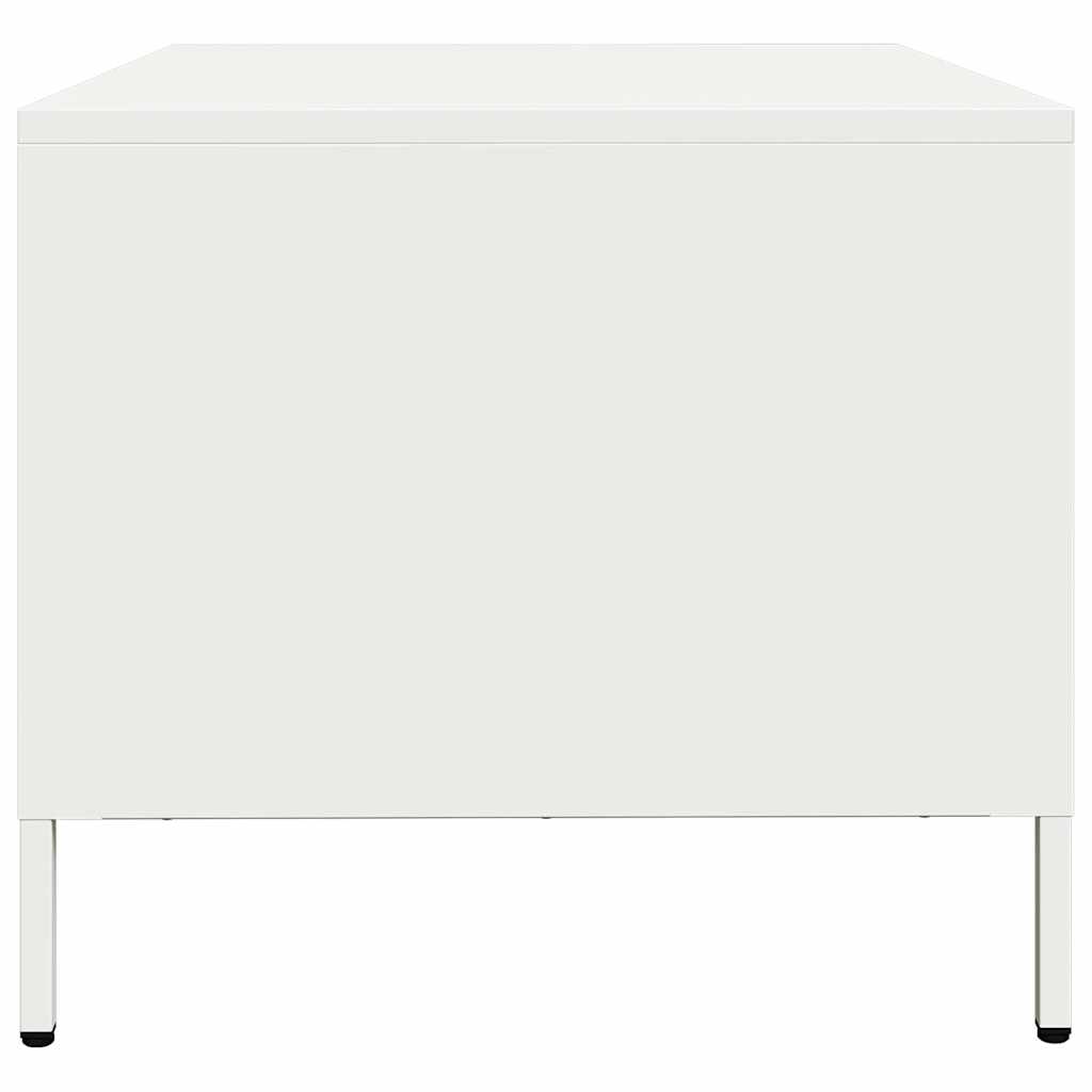 kavos staliukas baltas 101,5x50x43,5cm šaltai valcuotas plienas