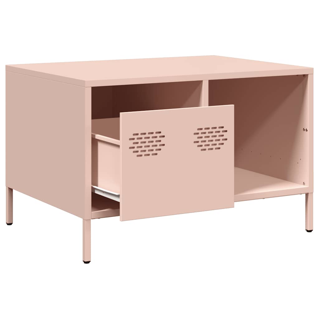 kavos staliukas rožinis 68,5x50x43,5cm šaltai valcuotas plienas