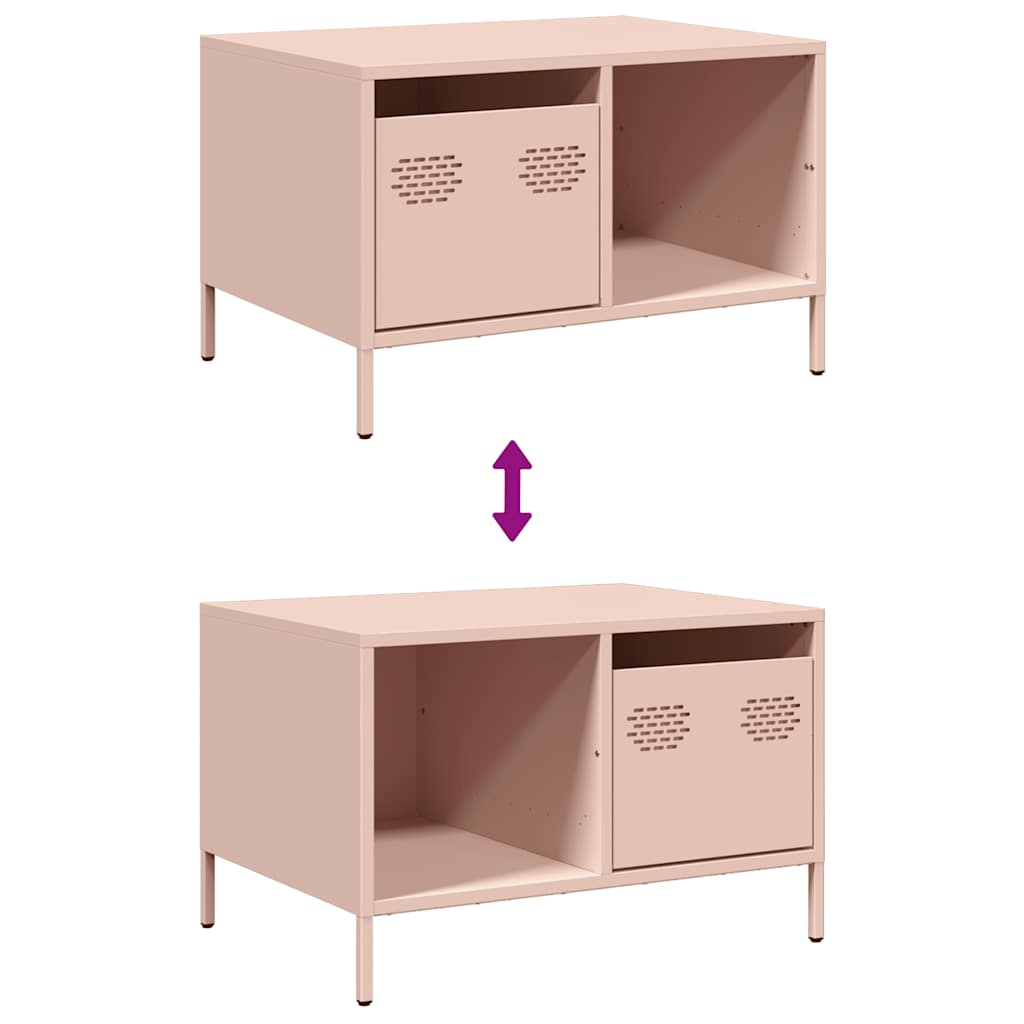 kavos staliukas rožinis 68,5x50x43,5cm šaltai valcuotas plienas