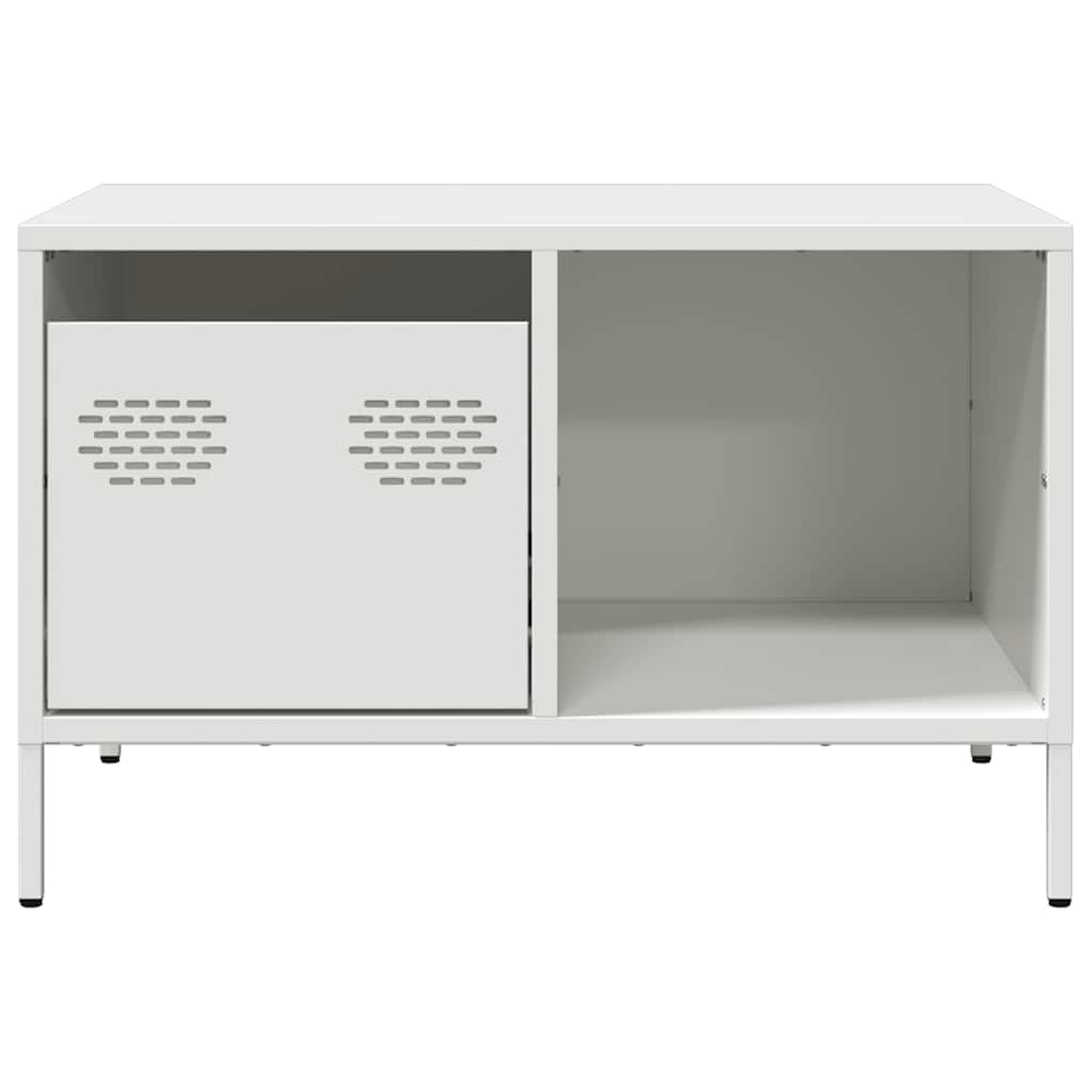 kavos staliukas baltas 68,5x50x43,5 cm šaltai valcuotas plienas