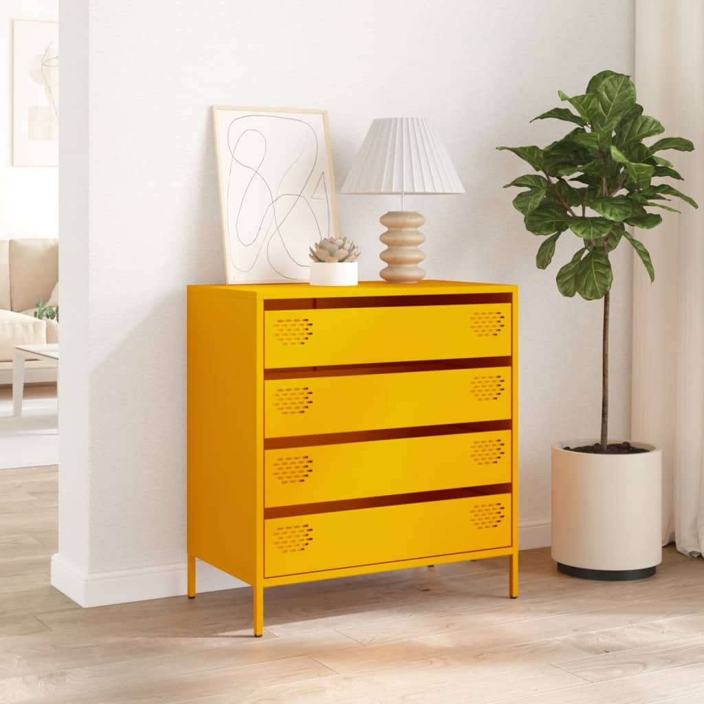 Sideboard, mustard, 68x39x73.5cm, steel