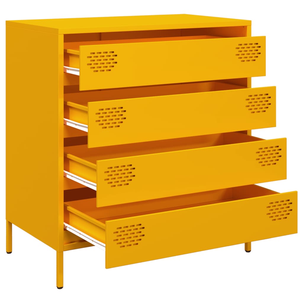 Sideboard, mustard, 68x39x73.5cm, steel