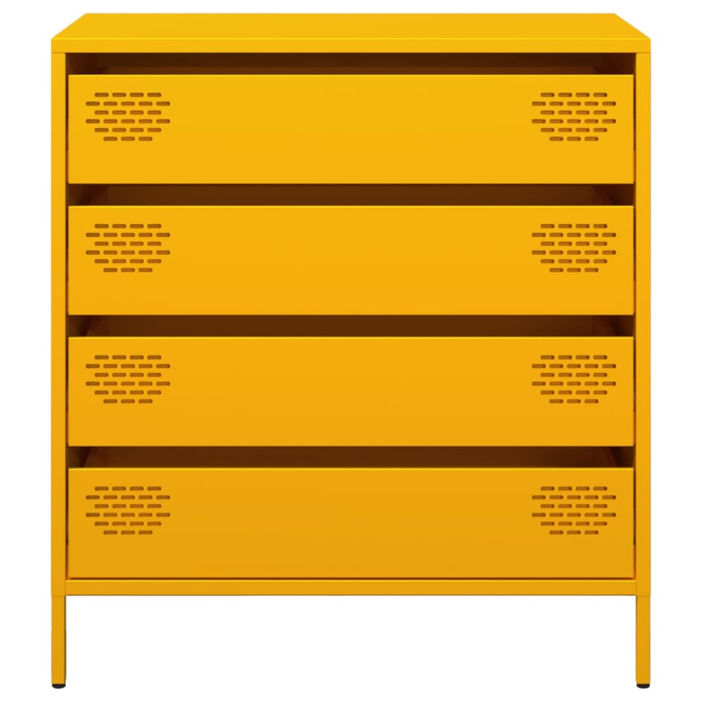 Sideboard, mustard, 68x39x73.5cm, steel