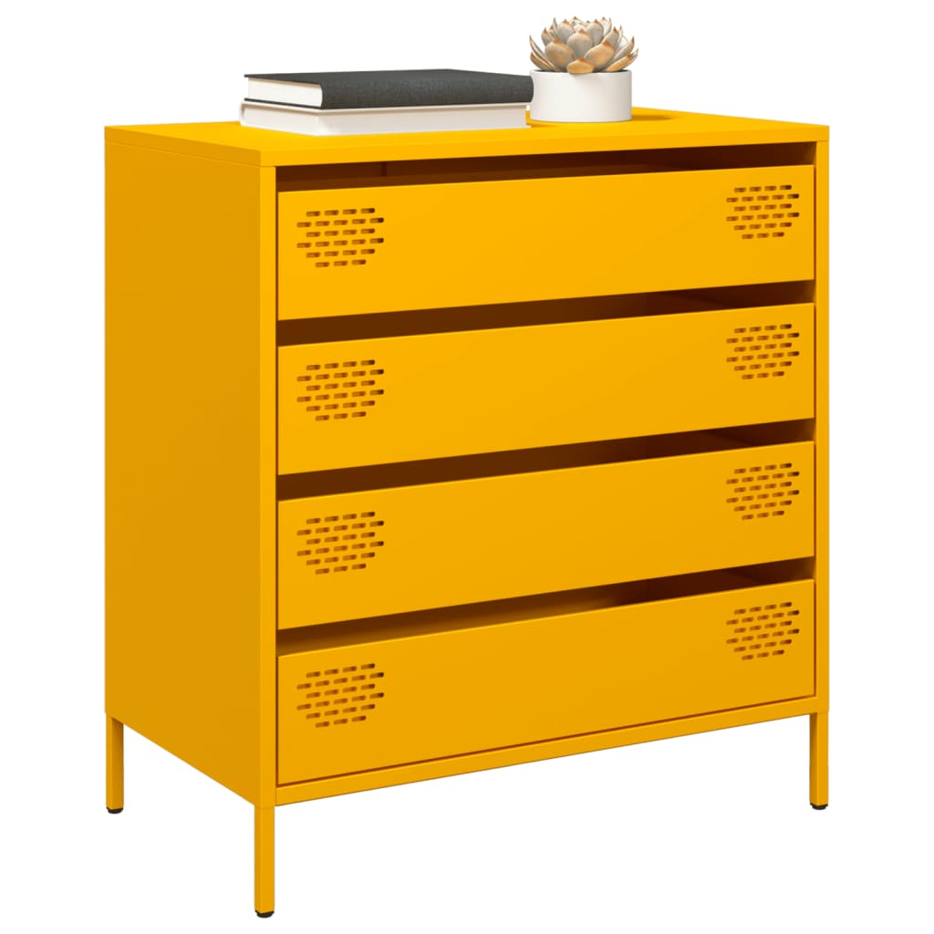 Sideboard, mustard, 68x39x73.5cm, steel