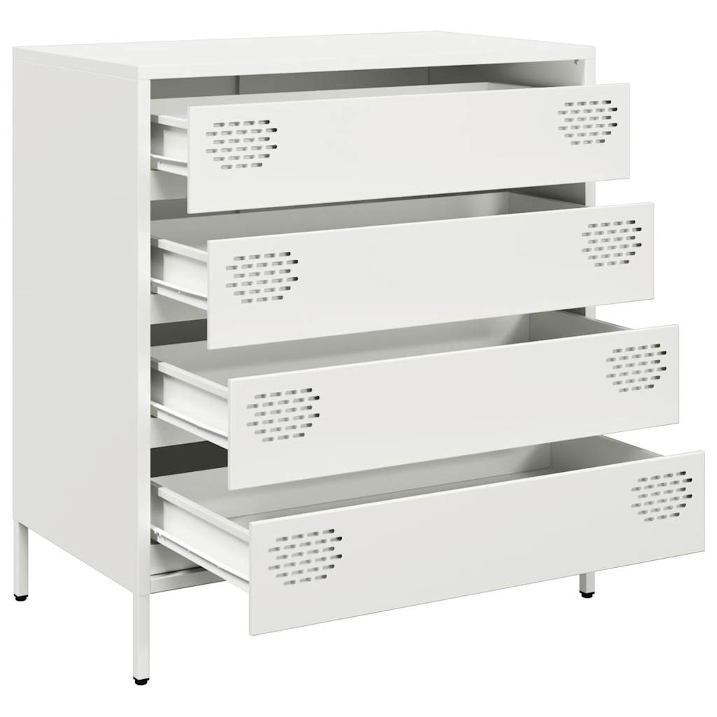 Side cabinet, white, 68x39x73.5cm, cold-rolled steel