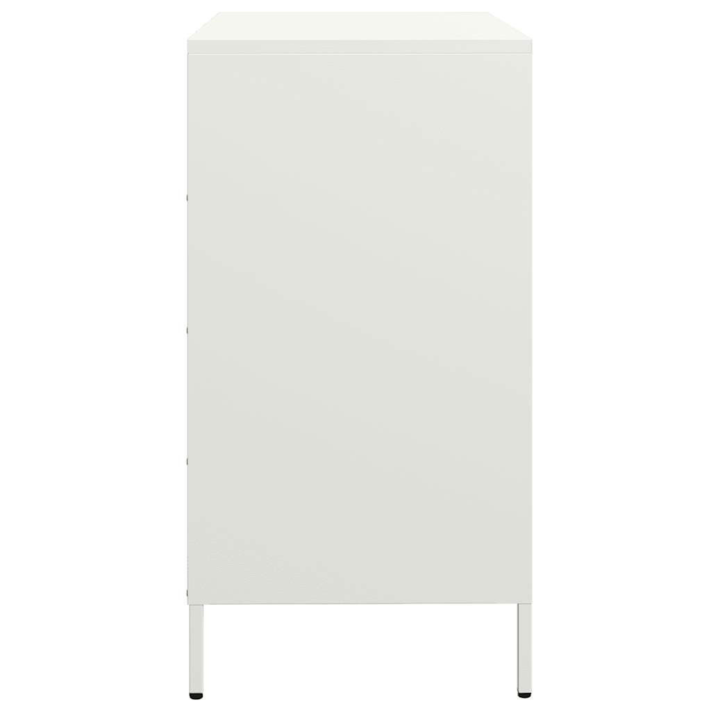 Side cabinet, white, 68x39x73.5cm, cold-rolled steel